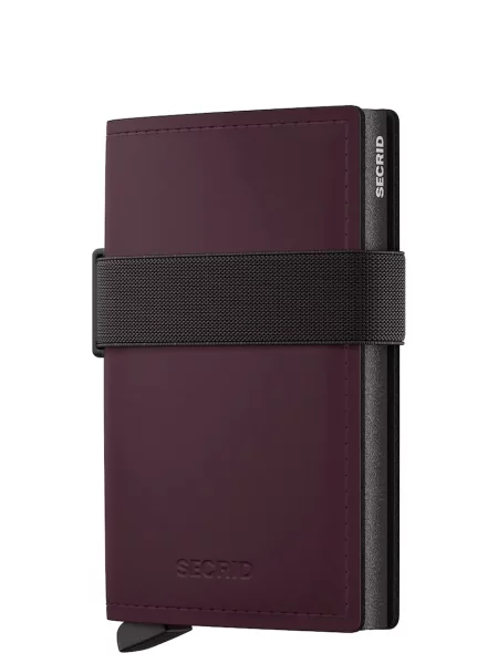 Secrid portofel RFID din piele MATTE violet