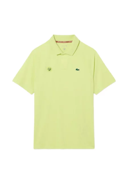 Tricou polo Lacoste cu autograf verde