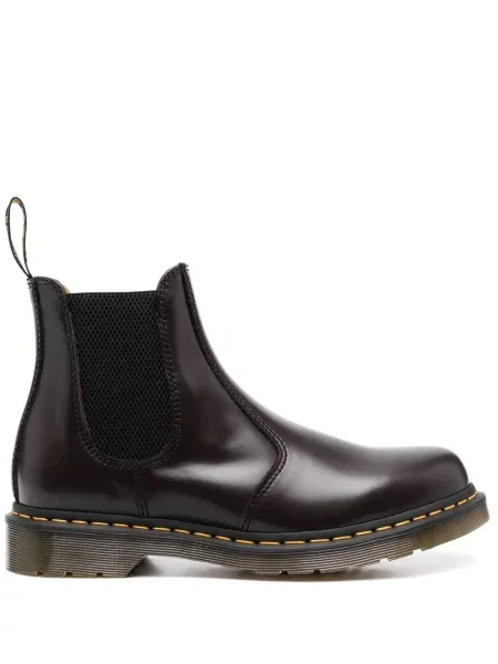 Botine Dr. Martens din piele slip-on roșu