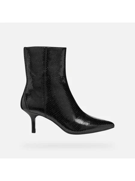 Geox cizme de piele D KLEOPY B negru