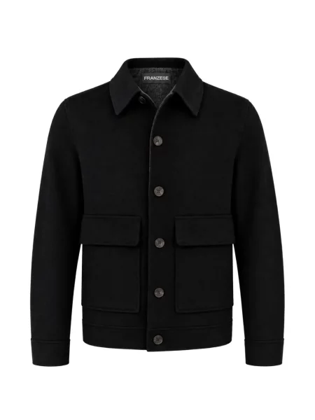 Geacă cămașă Franzese Collection de lână negru