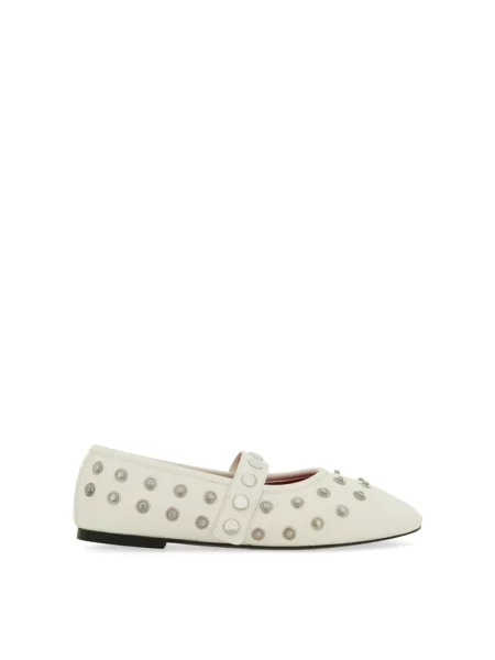 Balerinki Stella Mccartney z ćwiekami białe