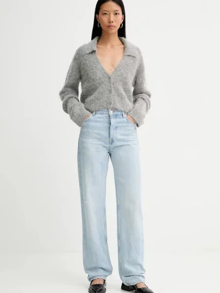 MUNTHE kardigan z dodatkiem wełny ROXAS szary