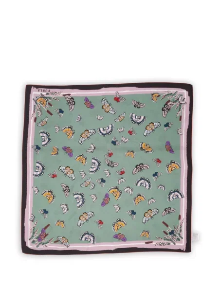 Fular Furla cu imagine verde