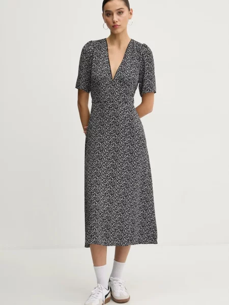 Tommy Jeans rochie midi evazați negru