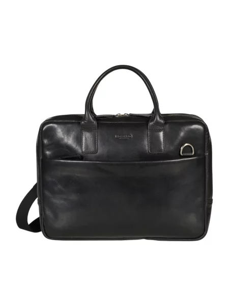 Torba na laptopa Howard London skórzana czarna