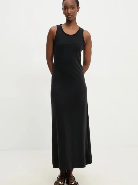 Answear Lab sukienka maxi prosta czarny