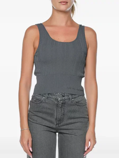 Hímzett kötött felső Armani Exchange szürke