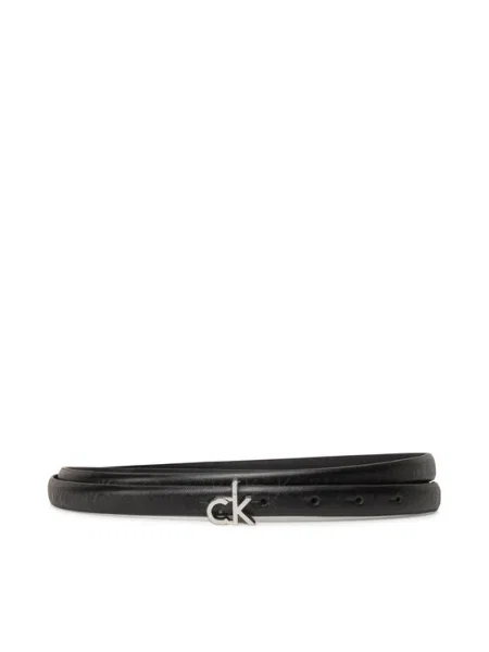 Calvin Klein Dámsky opasok Ck Buckle Skinny Belt čierna