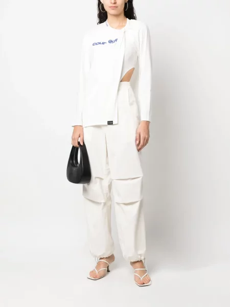 Asymetrický top Courrèges jersey bílý
