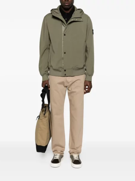 Яке Stone Island с качулка камъни зелено