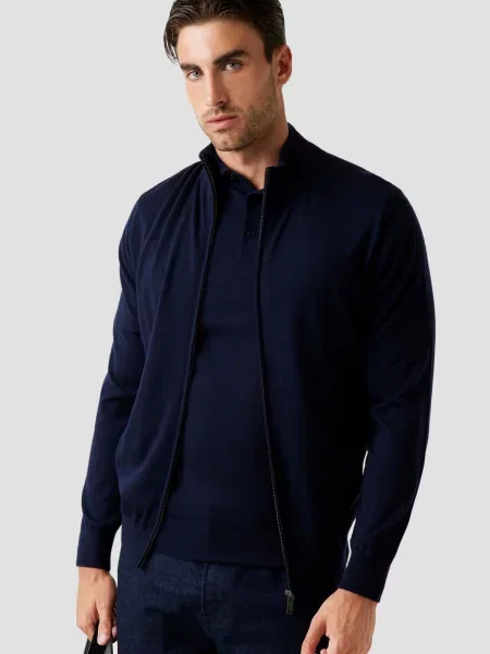 Шерстяной свитер Guess синий