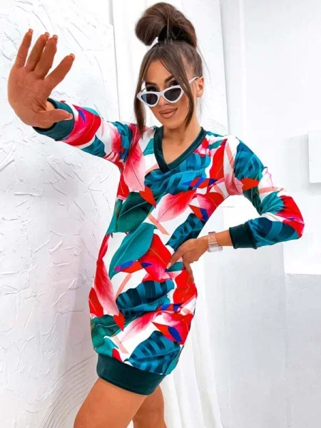 Obleka mini obleka Resti modra