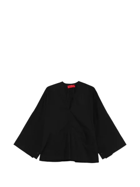 Bluză Thelatest cu decolteu în V negru