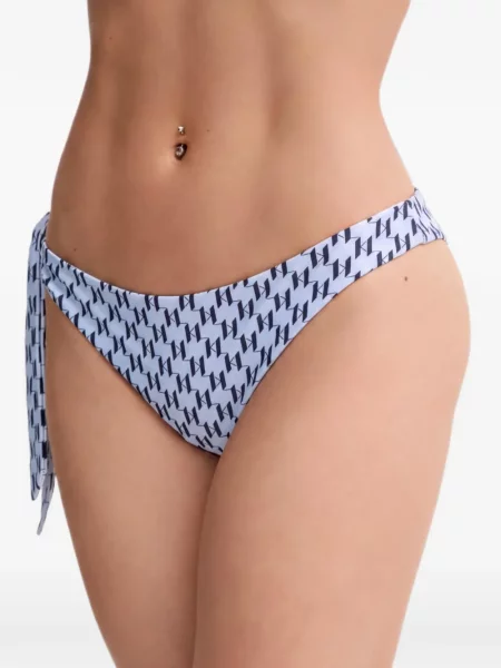 Bikini Karl Lagerfeld cu imagine cu legături albastru