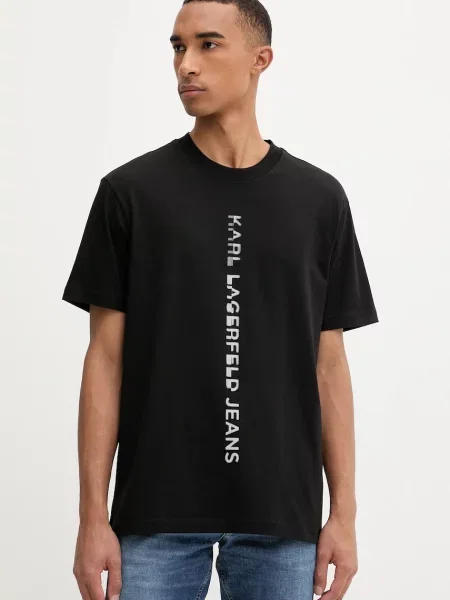 Тениска Karl Lagerfeld Jeans с принт черно