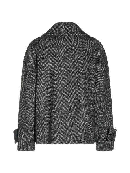 Geacă Antonelli cu model herringbone negru
