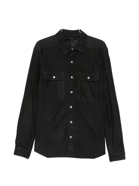 Geacă Rick Owens din piele de căprioară negru