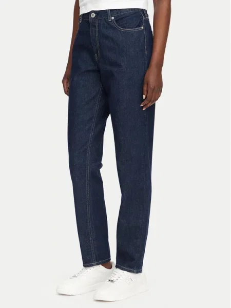 Karl Lagerfeld Jeans Jeans hlače Mornarsko Mom Fit modra