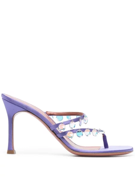 Sandale Amina Muaddi de cristal violet