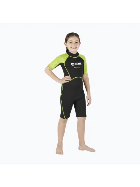 Mares Shorty Manta 2 mm costum de înot pentru copii negru-verde negru