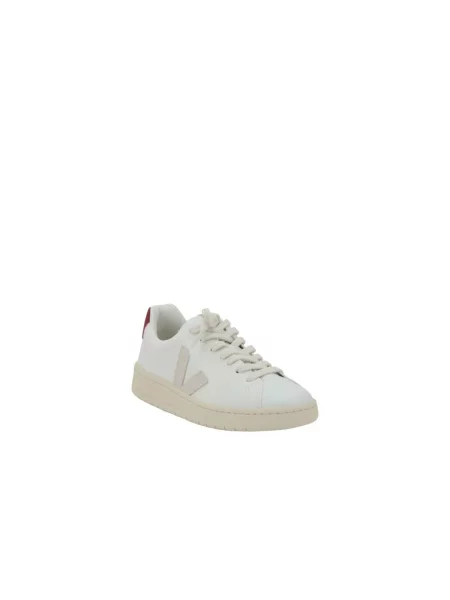 Sneakersy Veja sznurowane skórzane białe