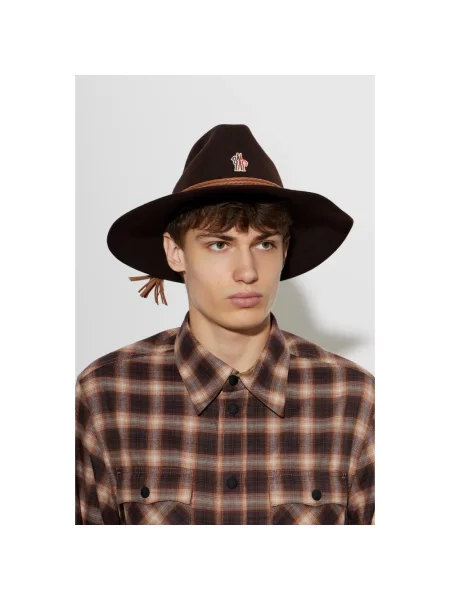 Czapka Moncler brązowa
