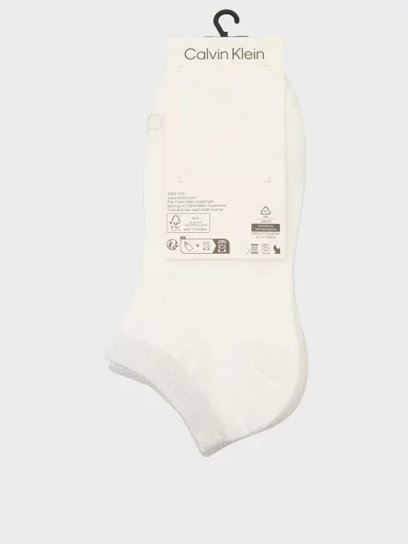 Носки Calvin Klein с автографом белые