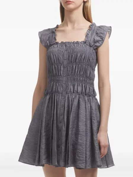 Rochie mini B+ab cu volane de costum gri