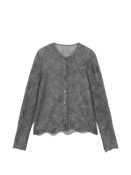 Decupat cardigan Less tricotate gri