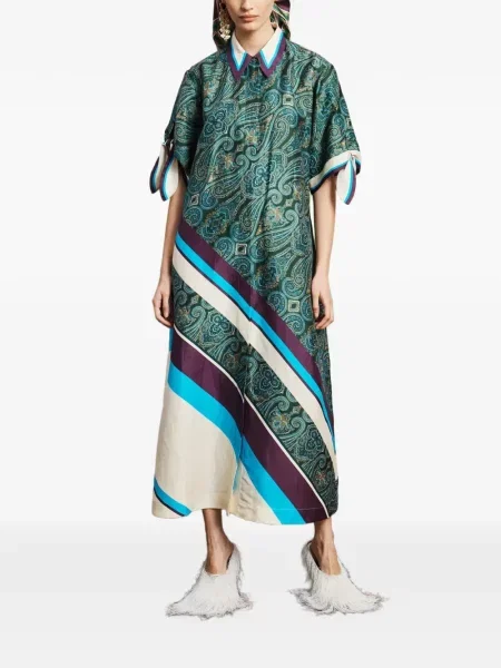 Rochie tip cămașă Alemais verde