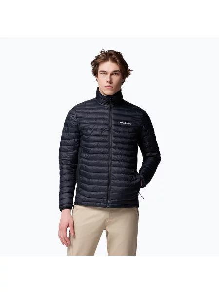 Geacă izolată pentru bărbați Columbia Powder Pass Hybrid black negru