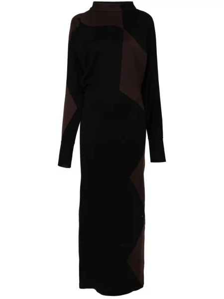 Maxi rochie maxi Philosophy Di Lorenzo Serafini tricotate de costum negru
