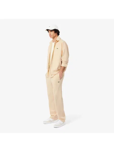 Lacoste Bluza Rozpinana Z Ozdobnymi Lamówkami beżowy