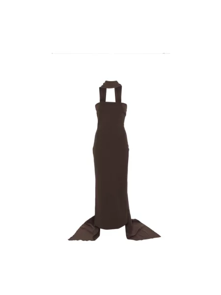 Sukienka maxi Solace London brązowa