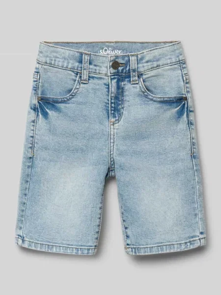 Szorty jeansowe o kroju regular fit z mieszanki bawełny model PELLE' S.oliver Red Label granatowe