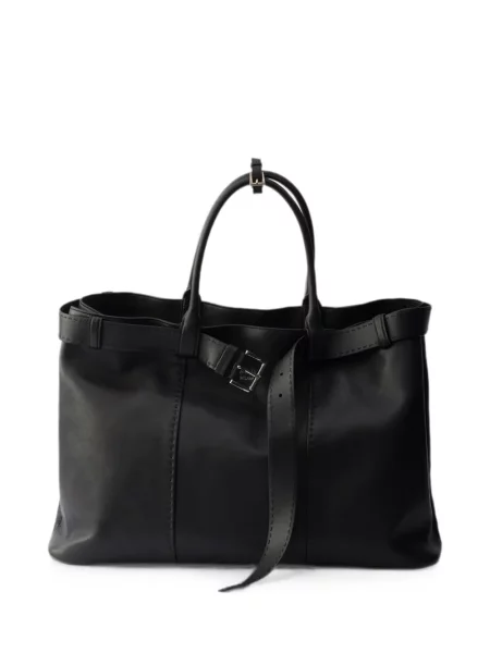 Geantă Prada din piele cu cataramă negru