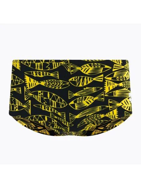Мъжки бански боксерки arena Fisk Low Waist Short черен-жълт черно