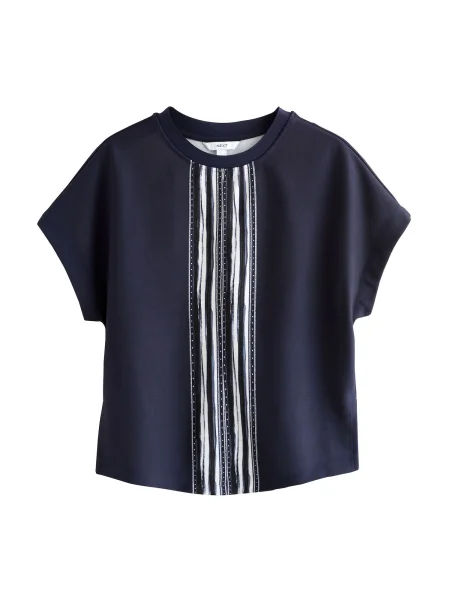 Next Bluză albastru închis alb