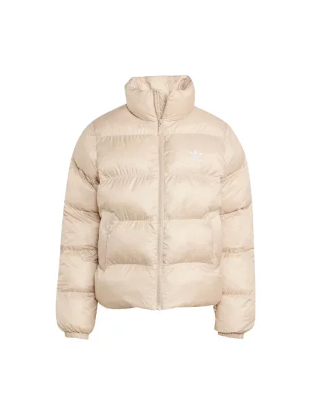 Krótka pikowana kurtka puchowa Adidas Originals beżowa