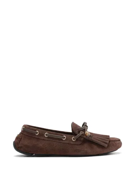 Pantofi loafer Jimmy Choo cu franjuri maro