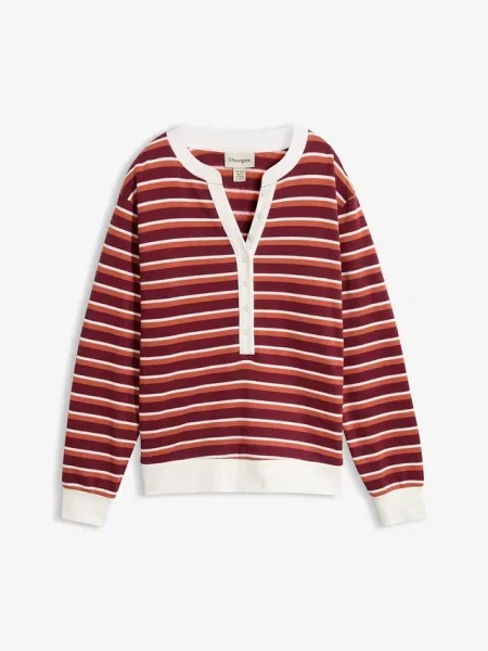 Bluza z czystej bawełny organicznej czerwona