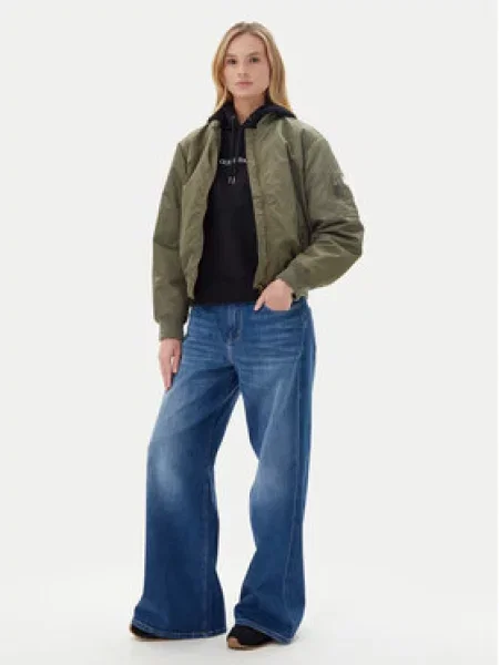 Guess Jeans Bunda bomber Khaki zelená