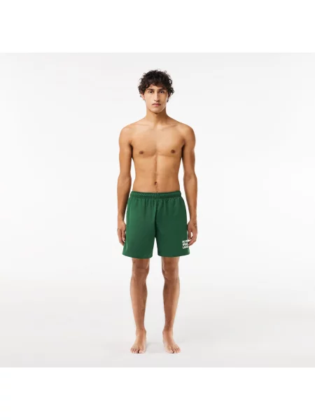 Lacoste шорти для плавання чоловічі Croc Print зелені