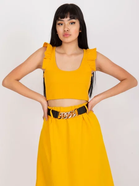 Cropp tricou Fashionhunters portocaliu