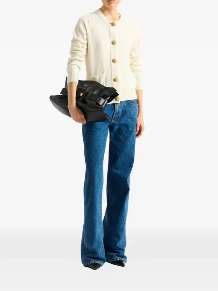 Cardigan Balmain din cașmir alb