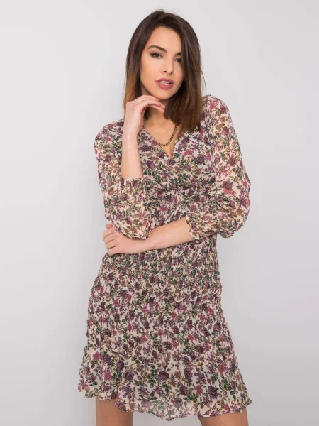 Rochie Rue Paris de costum bej