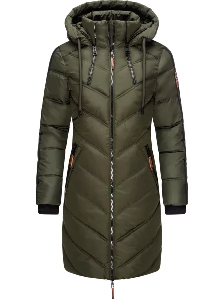 MARIKOO Zimski plašč Armasa kaki črna