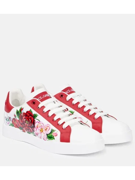 Sneakerși Dolce&gabbana din piele cu model floral