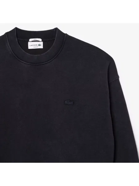 Lacoste Bluza Z Efektem Prania O Luźnym Kroju czarna